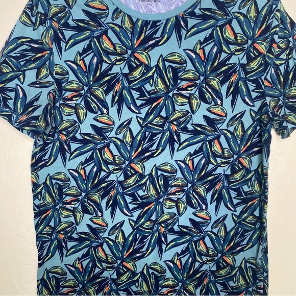 Goodfellow & Co Tropical Leaf Print T-Shirt Size Green Size M - Picture 3 of 6